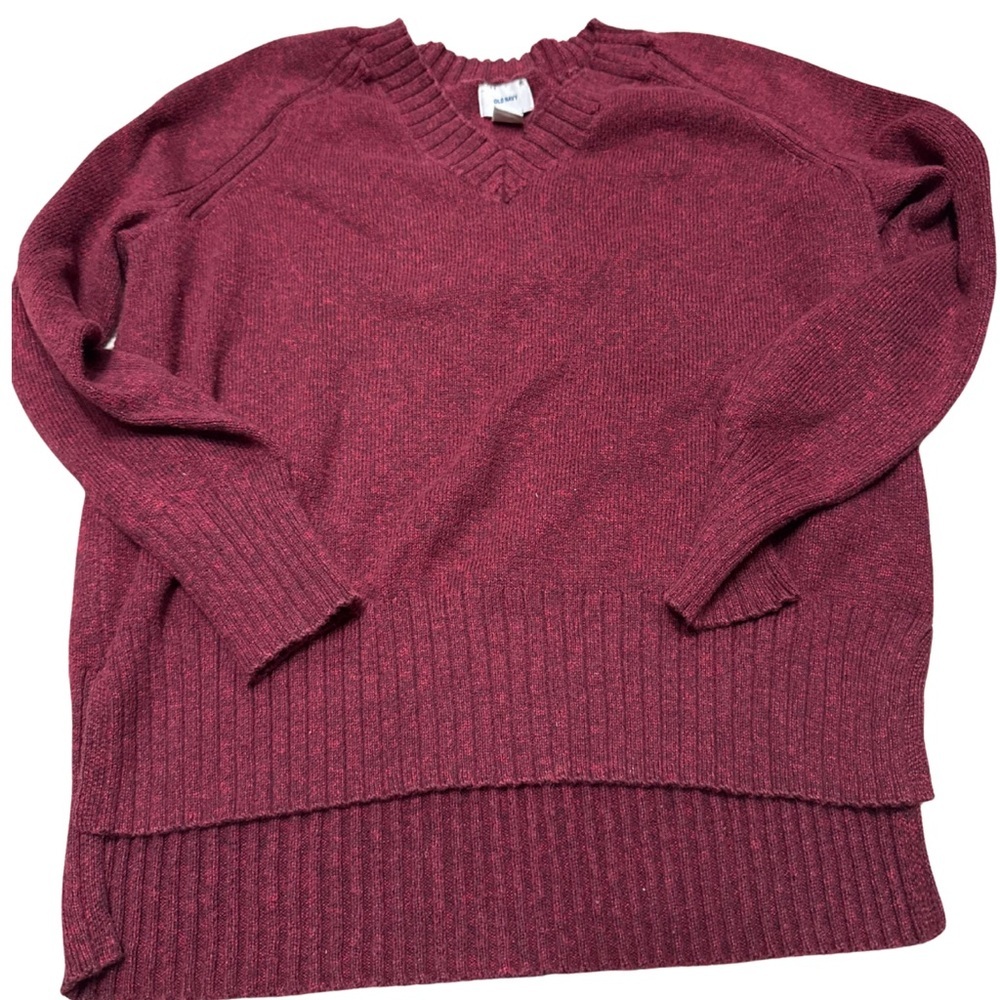 Old Navy Maroon High-Low Sweater – Size M